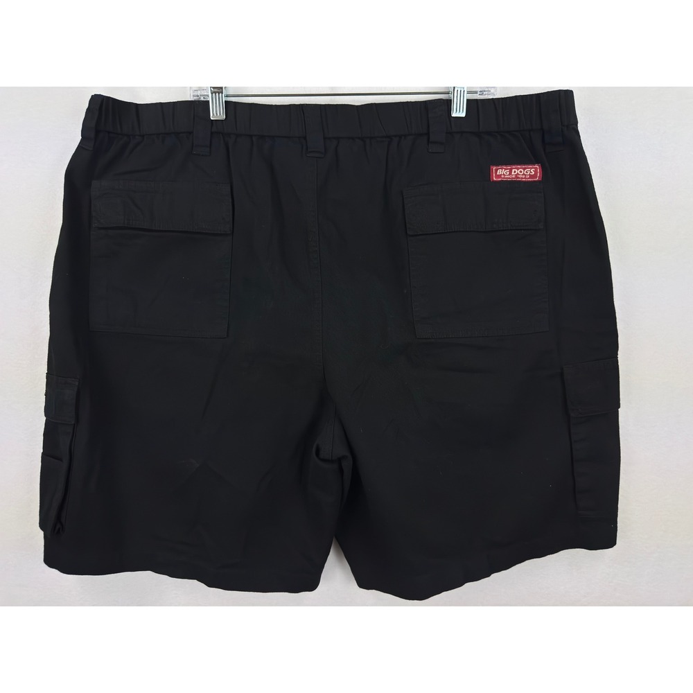 Big‎ Dogs Cargo Shorts Mens 44 Black Cotton Elastic Waist Casual Rugged - Picture 4 of 9